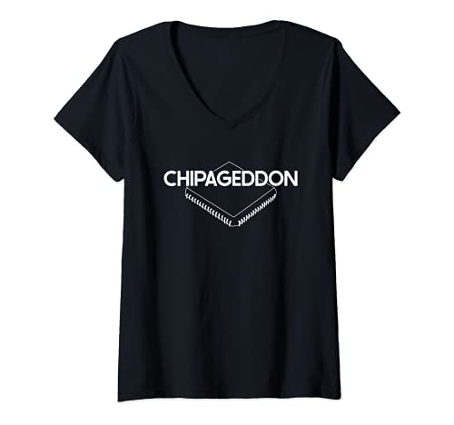 Mujer Chipageddon Funny Microchip Chip de silicio Chips de Camiseta Cuello V