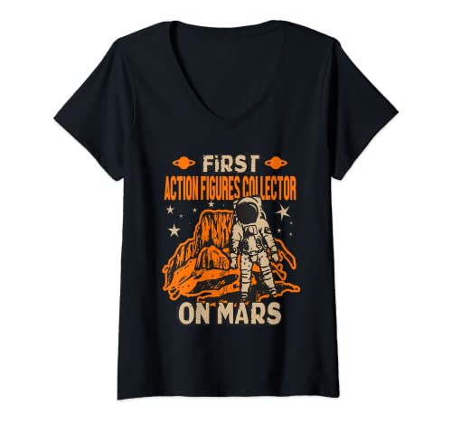 Mujer Figuras de acción coleccionista astronauta Camiseta Cuello V
