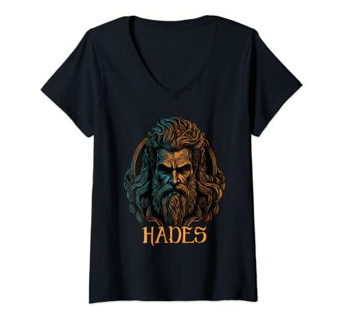 Mujer Mitología griega del inframundo Dios Hades Antigua Grecia Deidad Camiseta Cuello V