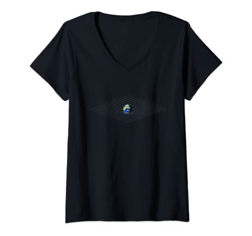 Mujer Teoría de la Relatividad General de la Materia y la Física del Espacio-tiempo Camiseta Cuello V