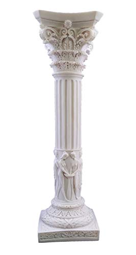 Muses Goddesses Columna Pedestal de Mármol Griego Fundido Estatua Estatua de 67,8 cm