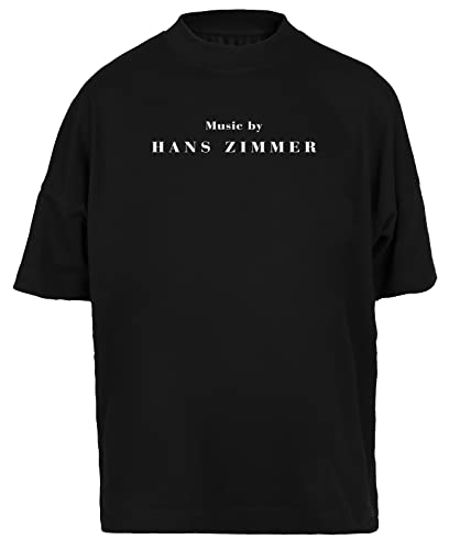 Music by Hans Zimmer Camiseta Holgada Hombres Mujeres Unisex Negra Algodon Organico tee Baggy T-Shirt Unisex Black