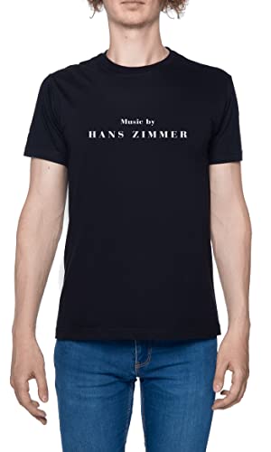 Music by Hans Zimmer Camiseta para Hombre Negro De Manga Corta Ligera Informal con Cuello Redondo Men's Tshirt Black