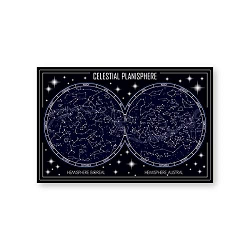 N / A Mapa del planisferio Celestial póster de Lienzo Impresiones constelación Minimalista geométrica imágenes artísticas de Pared Pintura decoración de la Pared del hogar 40cmx60cm Sin Marco