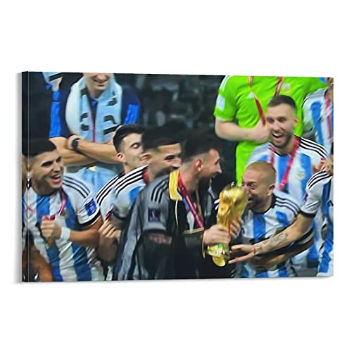 NANXIANG Póster de presentación del premio de la Copa del Mundo 2022 de Argentina Hércules (22) pósteres de impresión artística para pared, póster de pintura fotográfica colgante, decoración familiar