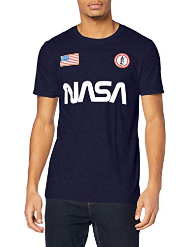 Nasa Insignia Camiseta, Navy Blue, M para Hombre