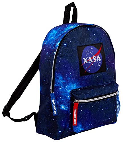Nasa Mochila oficial de la NASA para niños y adultos Space Stars Galaxy Space Bag para el trabajo, la universidad y los viajes escolares, Blue, Talla única, Mochila
