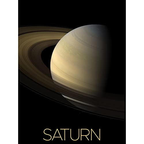 NASA Our Solar System Saturn Planet Equinox Cassini Unframed Wall Art Print Poster Home Decor Premium