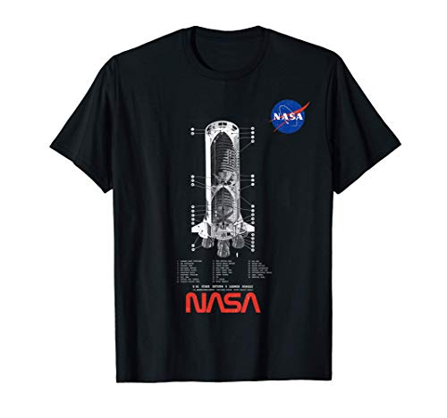 NASA Saturno V S-IC Arte Cumpleaños del Espacio Ilustración Camiseta