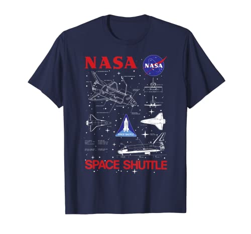NASA Space Shuttle Schematic Blue Print Camiseta