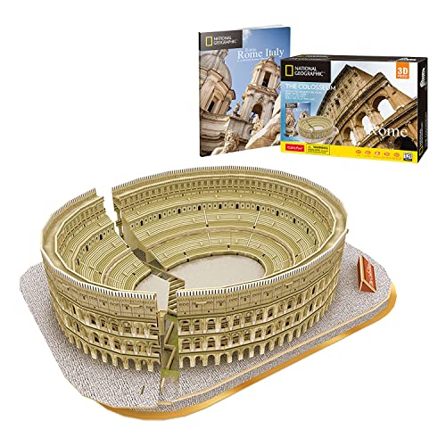 National Geographic - Puzzle 3D Coliseo | Puzzles 3D | Maquetas para Construir Adultos Y Niños | Puzzle 3D Adultos | Puzzle 3D Niños | Regalos para Niños | 131 Piezas