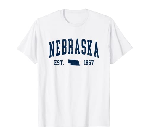 Nebraska Camisa Mapa 1867 Vintage Souvenirs Nebraska Camiseta