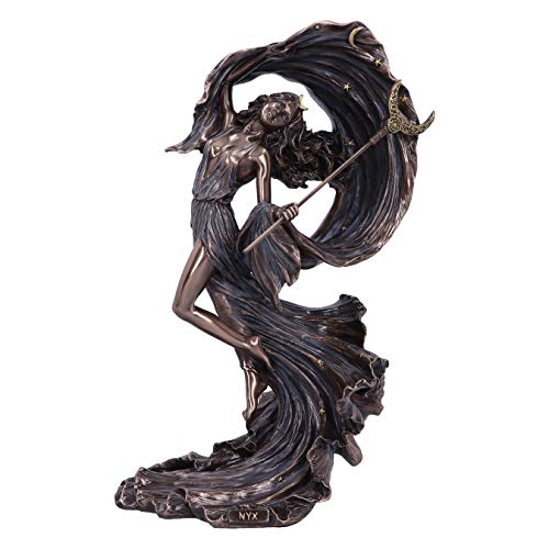 Nemesis Now Figura de Bronce Nyx de la Diosa Griega de la Noche Cielo Estrellado, marrón, 27.5cm