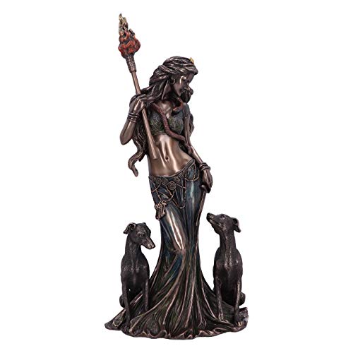 Nemesis Now Figura mitológica de Diosa de la Luna de Hecate de Bronce, 34 cm, marrón, 34cm, Metal