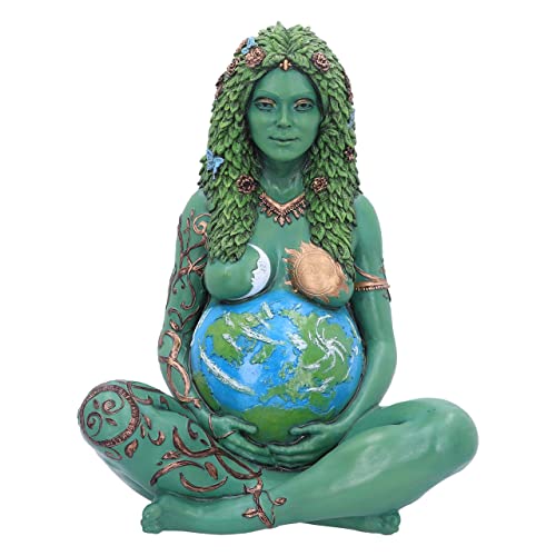 Nemesis Now Grande de la Madre Tierra Gaia Art Estatua Pintada, Resina, Verde, 30 cm
