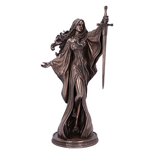 Nemesis Now James Ryman Lady of The Lake-Figura Decorativa de Cuento de Hadas, Bronce Resina, marrón, 24 cm