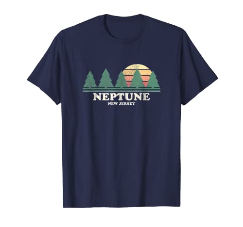 Neptune NJ - Camiseta vintage con diseño retro de los años 70 Camiseta
