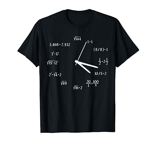 Nerd Reloj De Tiempo Matemáticas Matemático Fórmula Escuela Camiseta