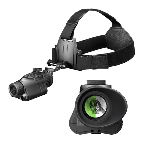 Nightfox Prowl - Gafas de visión nocturna | Grabación HD, 32 GB | 1 aumento, montaje en la cabeza, FOV amplio | IR dual 850 940 nm | Monocular de visión nocturna Airsoft y cámara infrarroja | NVG |