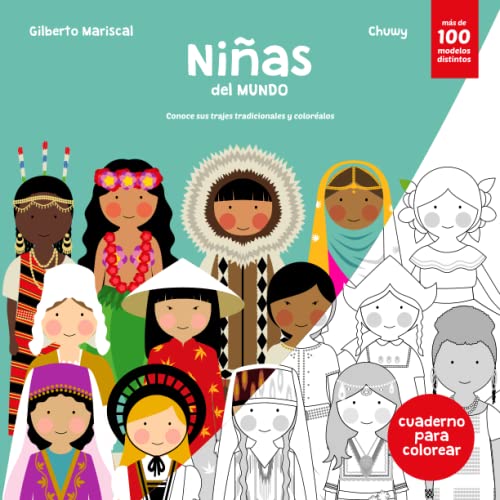 Niñas del Mundo: Libro para Colorear de Niñas con Trajes Tradicionales del Mundo