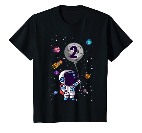 Niños Astronauta 2º cumpleaños espacio 2 años para niño regalo Camiseta