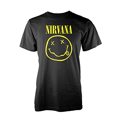 Nirvana Smiley Logo Camiseta Negro M [Italia]