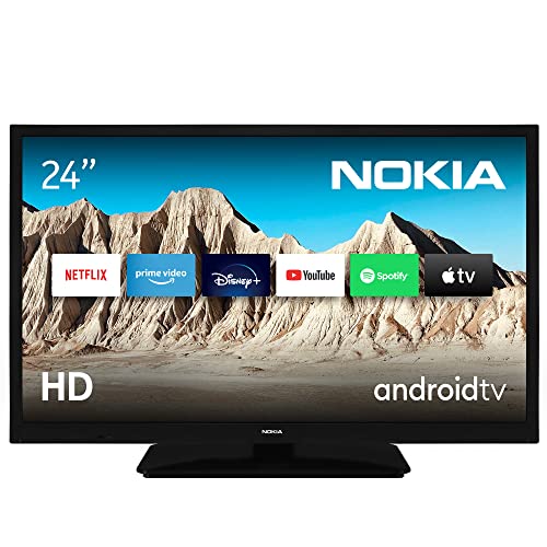 Nokia 24 Pulgadas (60 cm) HD LED Television Smart Android TV 12V para Autocaravana (WiFi, DVB-C/S2/T2, Asistente de Voz de Google, Youtube, Netflix, DAZN, Prime Video, Disney+) - HNE24GV210-2022