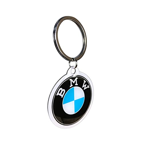 Nostalgic-Art Llavero retro, diámetro de 1,6", logotipo de BMW, idea de regalo para accesorios de coche, metal, diseño vintage, carbón, 4 cm, Retro