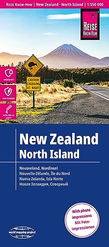 Nueva Zelanda, Isla Norte, 1:550.000 mapa impermeable de carreteras. Reise Know-How.: world mapping project (New Zealand - North Island (1:550.000))
