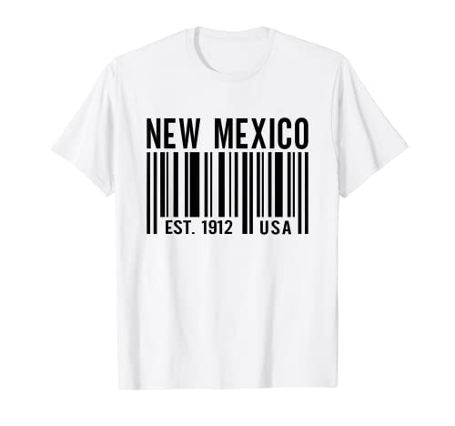 Nuevo México Camisa State Barcode USA Souvenirs Nuevo México Camiseta