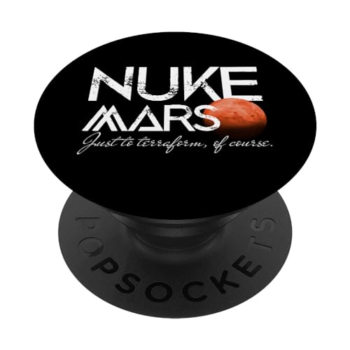 Nuke Mars Marte exploración espacial cohete nave espacial PopSockets PopGrip Intercambiable
