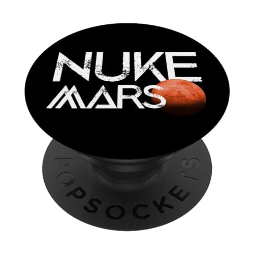 Nuke Mars Marte exploración espacial cohete nave espacial PopSockets PopGrip Intercambiable