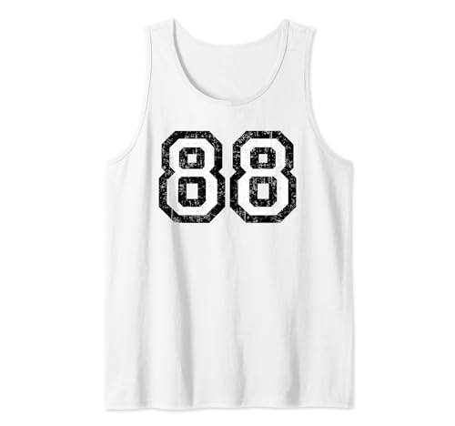 Número 88 (Blanco y negro Vintage) 88º Cumpleaños Camiseta sin Mangas