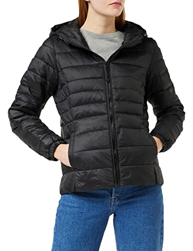 ONLY NOS Mujer Onltahoe Hood Jacket Otw Noos Chaqueta Not Applicable, Negro (Black Black), Large
