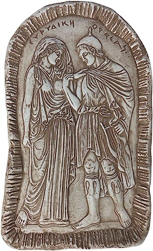 Orfeo y Eurídice - Escultura de terracota para pared, diseño griego antiguo