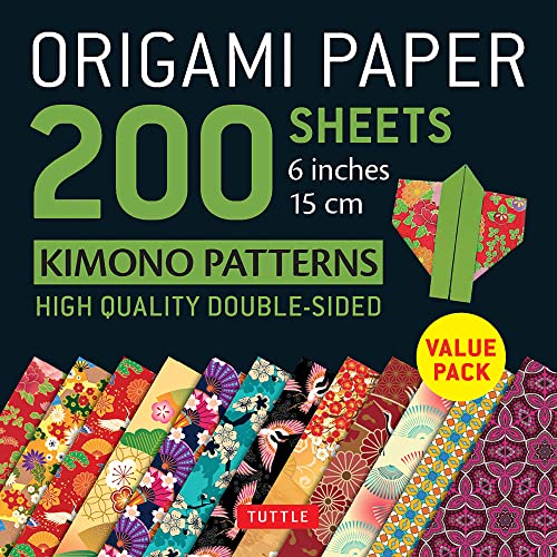 Origami Paper 200 sheets Kimono Patterns 6 (15 cm): Tuttle Origami Paper; High-quality Double-sided Origami Sheets Printed With 12 Patterns; ... Projects Included; 200 Sheets, 6 Inch, 15 Cm