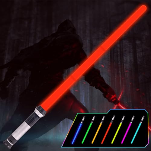 Espada Láser RGB con Mango De Metal Negro con Gris 77cm - Star Wars >  Espadas y mas