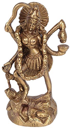 OSNICA Ídolo de la Estatua de latón Diosa Suprema Maa Kali Mahakali para el Templo Principal Mandir