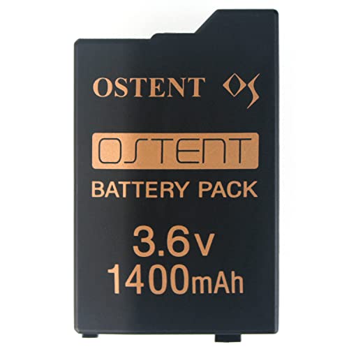 OSTENT Real 1400mAh 3.6V Litio Ion Li-Ion Polymer Recargable Paquete de batería Reemplazo Versión Mejorada para Sony PSP 2000/3000 PSP-S110 Consola Videojuegos