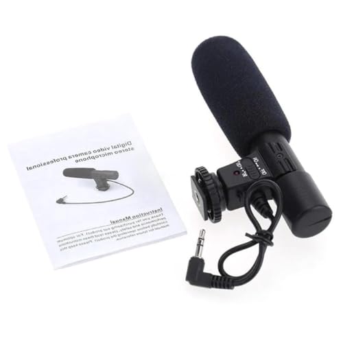 oueyfer micrófono estéreo externo profesional videocámaras 3.5mm grabación de micrófono cámara digital para cámara digital micrófono equipo fotografía