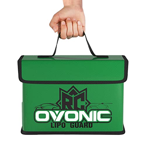OVONIC Lipo Safe Bag Ignífugo a Prueba de Explosiones Bolsa de Gran Capacidad Guard Bolsa Segura para Carga y Almacenamiento