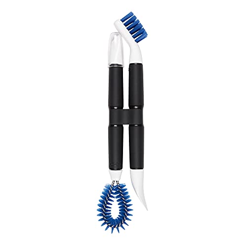 OXO Good Grips Kit de 2 cepillos de limpieza de utensilios de cocina y electrodomésticos