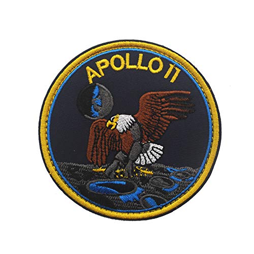 Parche bordado de la NASA Apollo 11 con emblema de aterrizaje de la luna, emblema bordado, para coser en motocicleta, para viajes, mochila, sombreros, chaquetas