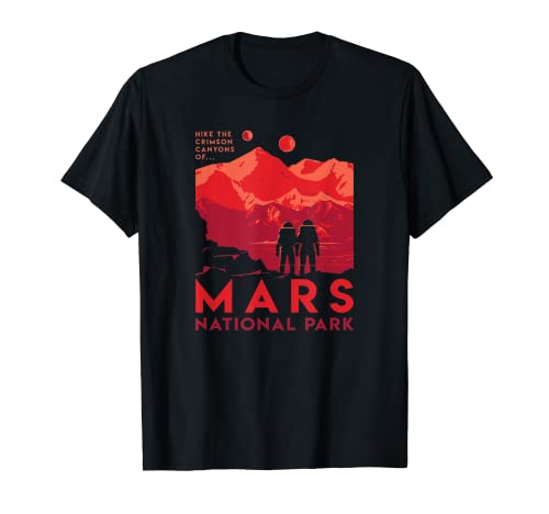 Parque Nacional de Marte inspirado planeta rojo relacionado con lunas de Marte Camiseta