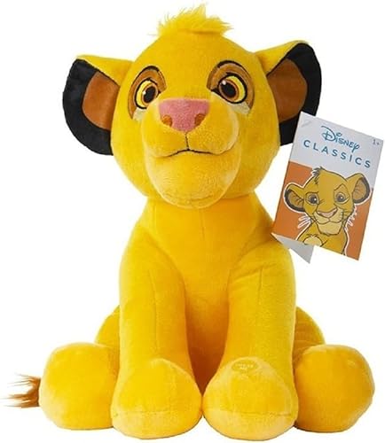 Peluche Disney el Rey León Rey León Rey Simba con Sonido Rugido y Tambores Sabana - Altura 20 cm
