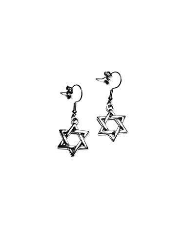 Pendientes con el símbolo de la Estrella de David, Joyas Espirituales, Pendientes de Protección, Estrella de 6 puntas, Símbolo Judío