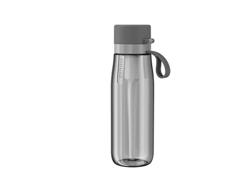 Philips - AWP2731GRR - Botella Filtro de Agua Go Zero Daily, Elimina el cloro y mejora el sabor, Libre de BPA, 660 ml, Negro