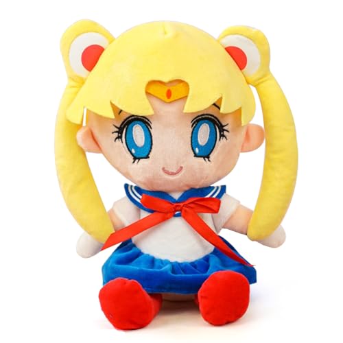 Philoctes Plush Anime Doll Sailor Moon 25cm, Muñecas de Peluche de Anime Tsukino Usagi, Juguetes Figuras de Felpa- Peluches, Regalos para Niño y Adultos (A)