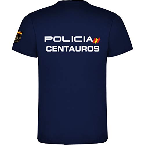 Piel Cabrera Camiseta Policia Nacional CENTAUROS (Azul Marino, S)