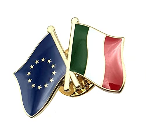 Pin de la bandera de la Unión Europea, Europa, Italia, metal, esmaltado, con bandera de país, amistad juntos, Metal